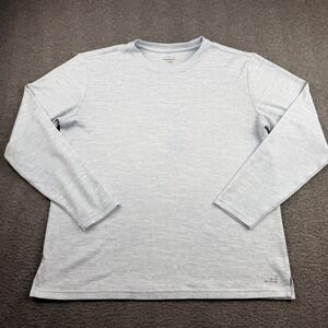 BCG Running Long Sleeve Performance Shirt Light Blue Gray Space Dye Womens Large